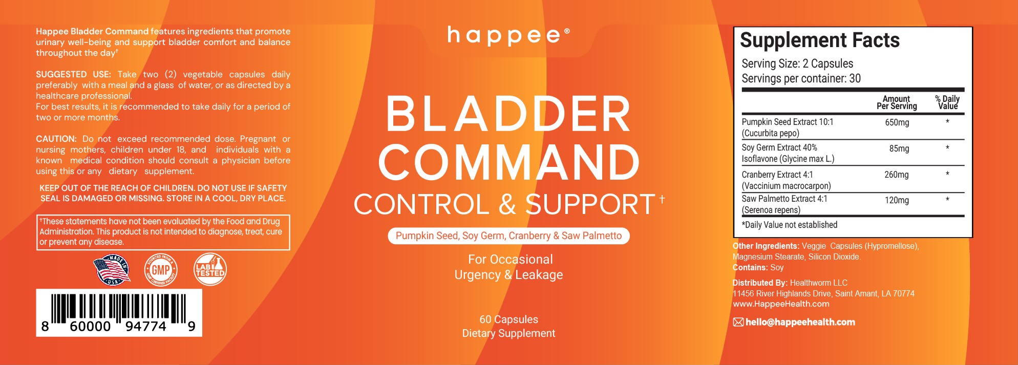 Bladder Control Supplement
