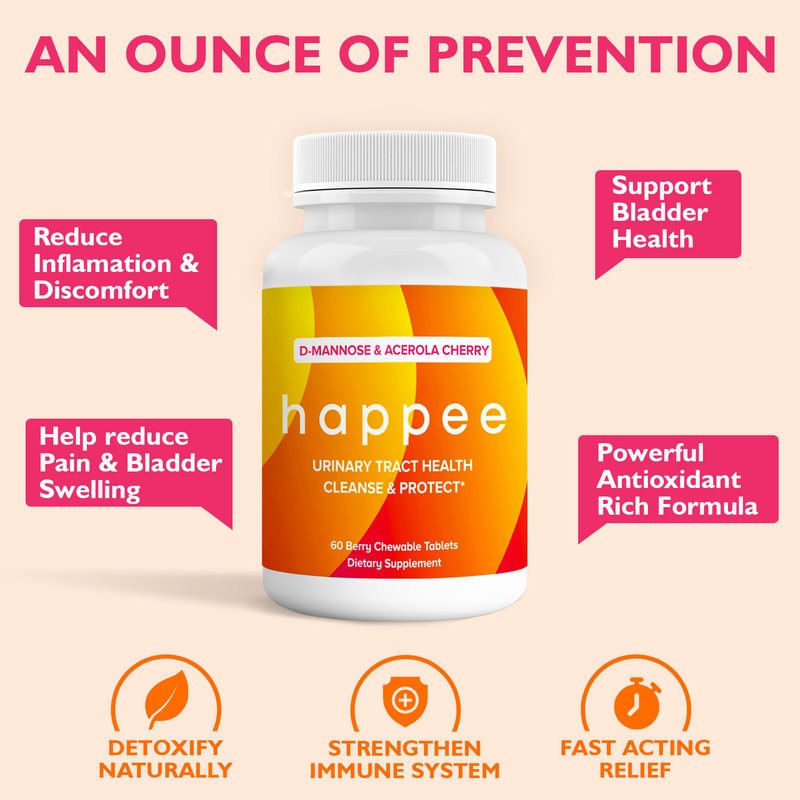 Chewable UTI Prevention by Happee, Berry Flavor