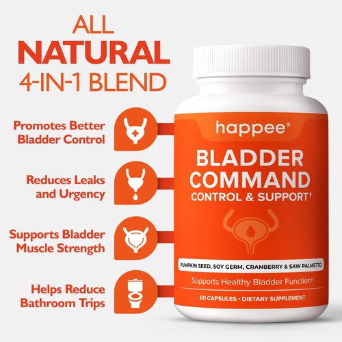 supplement bottle containing pills for bladder control
