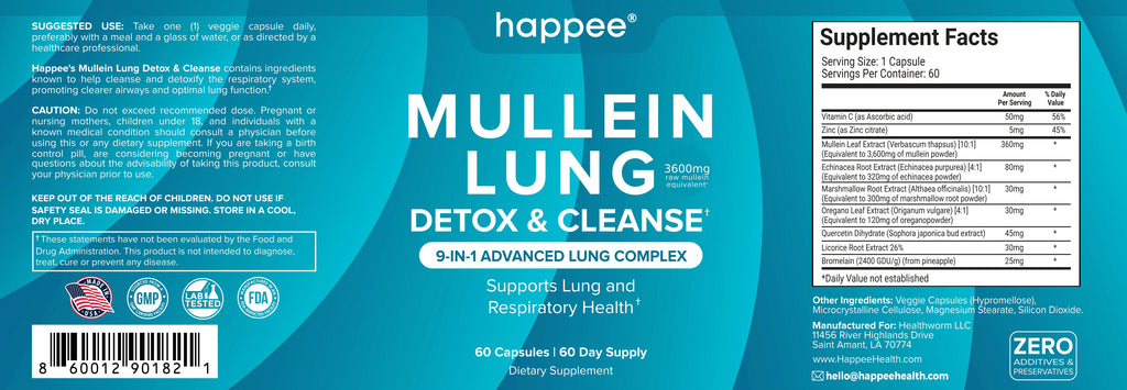 Lung Cleanse with Mullein Leaf Extract