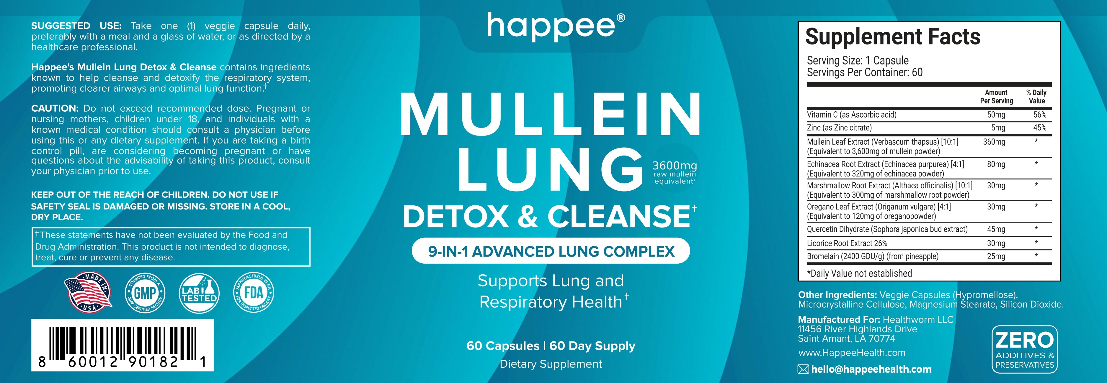 Lung Cleanse with Mullein Leaf Extract