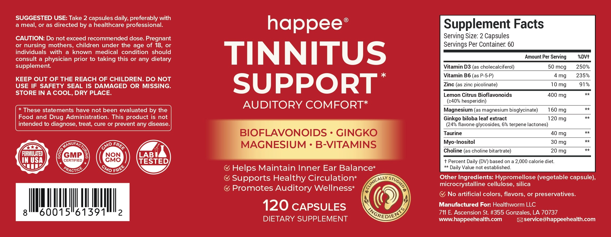 Tinnitus Support Supplement
